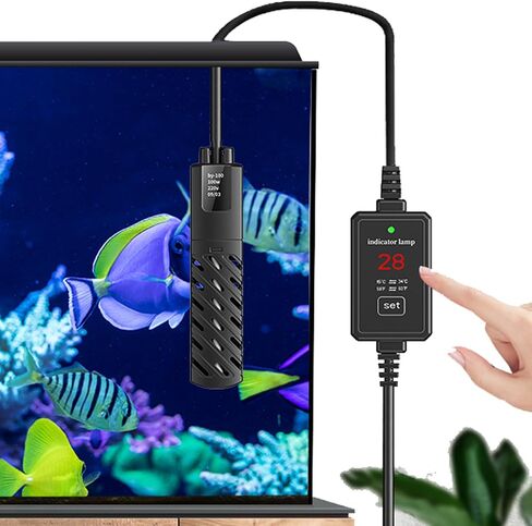 Aquarium Heater, 100W Thermometer Sticker for Freshwater Marine Fish Tanks in Saudi Arabia
