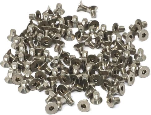 iexcell 100 Pcs M3 x 14mm Thread Pitch 0.5 mm Stainless Steel 304 Hex Socket Flat Head Cap Screws Bolts Kit in Saudi Arabia
