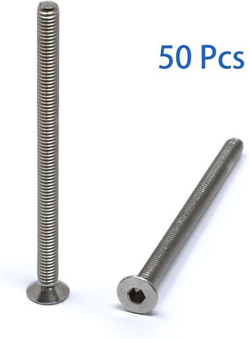 iexcell 100 Pcs M3 x 14mm Thread Pitch 0.5 mm Stainless Steel 304 Hex Socket Flat Head Cap Screws Bolts Kit in Saudi Arabia