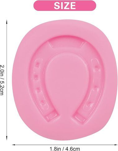 Horseshoe Hoof Silicone Molds 4 Pcs, Horse Hoof Chocolate Fondant Mold for Cake Decoration Candy Sugar Cupcake Topper Cake Polymer Clay Crafts Epoxy Resin in Saudi Arabia