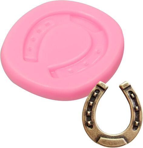 Horseshoe Hoof Silicone Molds 4 Pcs, Horse Hoof Chocolate Fondant Mold for Cake Decoration Candy Sugar Cupcake Topper Cake Polymer Clay Crafts Epoxy Resin in Saudi Arabia