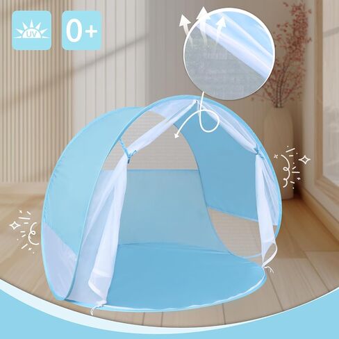 Action Air Portable Anti-UV Pop-Up Beach Tent- Ultimate Sun Shelter & Kids' Play Tent (Blue) in Saudi Arabia