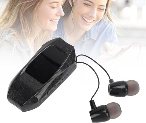 Retractable Headsets, Headphone V5.3 Stereo Earpiece Business Headphones, Clip on Earbud Compatible with Smart Cell Phones Tablet Pad PC Laptop (Single Ear) in Saudi Arabia