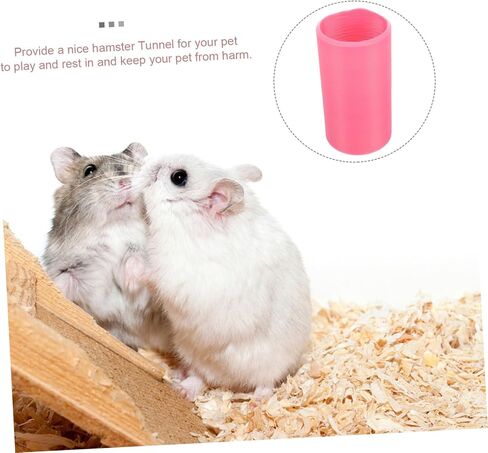 Milisten Pet Tunnel Toy Hamster Guinea Pig Hideout Plastic Ferret Tunnels and Tube Ferret Tube Guinea Pig Tunnel Cage Accessories Guinea Pig Cage Tube Supplies Taste Pink in Saudi Arabia