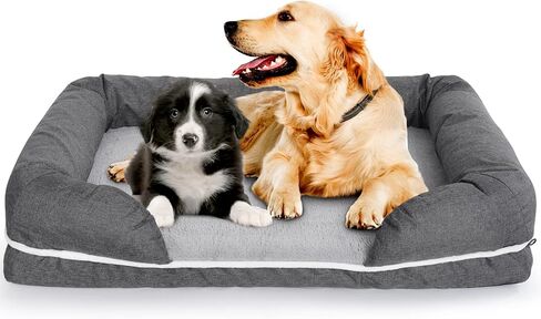 Solid Memory Foam Dog Bed - Medium, Waterproof, Washable, Orthopedic, Reduced Joint Pain, Improved Health, No Mercury, Lead, Formaldehyde, Phthalates, Ozone Depleters in Saudi Arabia