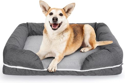 Solid Memory Foam Dog Bed - Medium, Waterproof, Washable, Orthopedic, Reduced Joint Pain, Improved Health, No Mercury, Lead, Formaldehyde, Phthalates, Ozone Depleters in Saudi Arabia