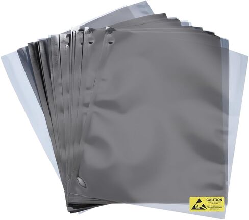 MECCANIXITY 50Pcs Anti Static Bags ESD Shielding Bag Flat Open Top Anti Static Bag for Electronic Devices 6x7 Inch(150x180mm) in Saudi Arabia