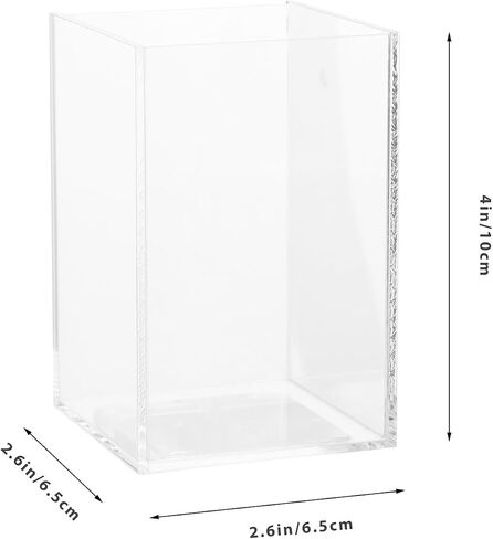 FRCOLOR 5Pcs Acrylic Clear Rectangular Fish Tank Aquarium Decorative Betta Goldfish Small Fish Tank Transparent Tank Vase Fish Accessories for Home Office Outdoor Indoor in Kuwait