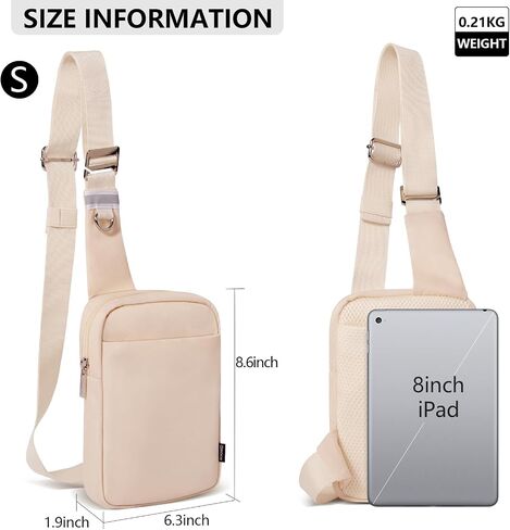 Small Sling Bag for Men and Women with RFID Pocket, Anti Theft Crossbody Chest Bag Casual Travel Bag for Hiking in Kuwait