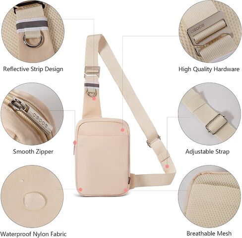 Small Sling Bag for Men and Women with RFID Pocket, Anti Theft Crossbody Chest Bag Casual Travel Bag for Hiking in Kuwait