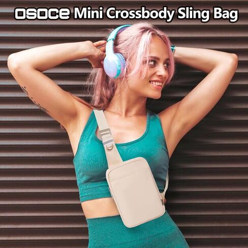 Small Sling Bag for Men and Women with RFID Pocket, Anti Theft Crossbody Chest Bag Casual Travel Bag for Hiking in Kuwait