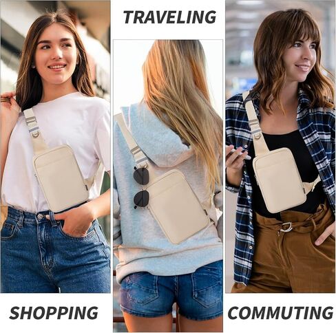 Small Sling Bag for Men and Women with RFID Pocket, Anti Theft Crossbody Chest Bag Casual Travel Bag for Hiking in Kuwait