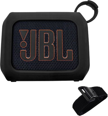 حافظة غطاء من السيليكون متوافقة مع مكبر صوت بلوتوث JBL Go 4، حافظة واقية لمكبر صوت بلوتوث JBL Go 4 (الجراب فقط) (أسود) in Kuwait