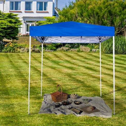 خيمة Sunnyglade بمظلة منبثقة مقاس 6 × 4 أقدام في الهواء الطلق ومزودة بمظلة قابلة للطي للمأوى الفوري مع حقيبة حمل (أزرق ملكي) in Kuwait