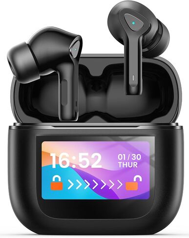 Wireless Earbuds Bluetooth 5.3 Headphones with LED Touch Screen 50H Playtime Deep Bass Stereo Ear Buds with Mic IPX7 Waterproof in Ear Earphones for Pad Tablet Laptop Android/iOS Phones in Saudi Arabia