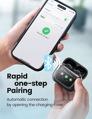 Wireless Earbuds Bluetooth 5.3 Headphones with LED Touch Screen 50H Playtime Deep Bass Stereo Ear Buds with Mic IPX7 Waterproof in Ear Earphones for Pad Tablet Laptop Android/iOS Phones in Saudi Arabia