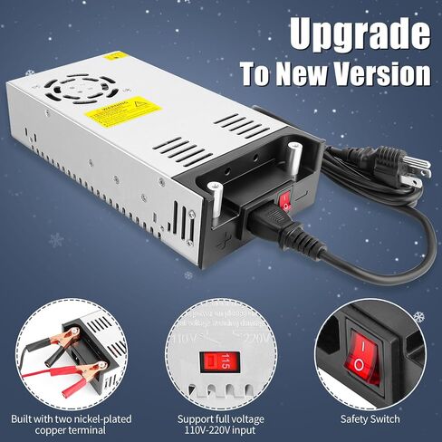 DC 12V 30A 360W Power Supply, Universal Switching Converter 110 AC to 12 Volt DC Converter for LED Strip 3D Printer CCTV Camera Security System Computer Project Radio in Saudi Arabia