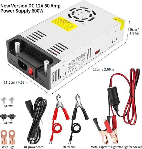 DC 12V 30A 360W Power Supply, Universal Switching Converter 110 AC to 12 Volt DC Converter for LED Strip 3D Printer CCTV Camera Security System Computer Project Radio in Saudi Arabia