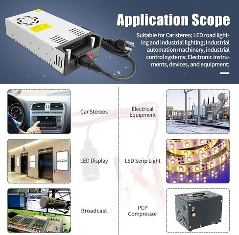 DC 12V 30A 360W Power Supply, Universal Switching Converter 110 AC to 12 Volt DC Converter for LED Strip 3D Printer CCTV Camera Security System Computer Project Radio in Saudi Arabia