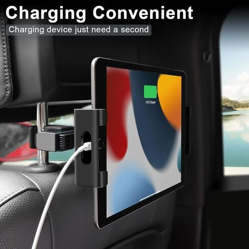 حامل تابلت للسيارة، حامل تابلت بمسند الرأس - مقعد خلفي للسيارة للأطفال أثناء السفر، متوافق مع أجهزة التابلت/الآيباد، آيفون/سامسونج تاب/فاير إتش دي/سويتش، وغيرها من الأجهزة مقاس 5 بوصة - 12.9 بوصة in Kuwait