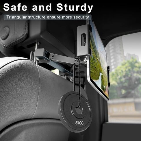 حامل تابلت للسيارة، حامل تابلت بمسند الرأس - مقعد خلفي للسيارة للأطفال أثناء السفر، متوافق مع أجهزة التابلت/الآيباد، آيفون/سامسونج تاب/فاير إتش دي/سويتش، وغيرها من الأجهزة مقاس 5 بوصة - 12.9 بوصة in Kuwait