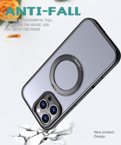 KLOET Silicone Case with Built-in Kickstand for iPhone 16 Pro Max - Full Body Protection, Rear Phone Holder and Magnetic Case, Clear in Saudi Arabia