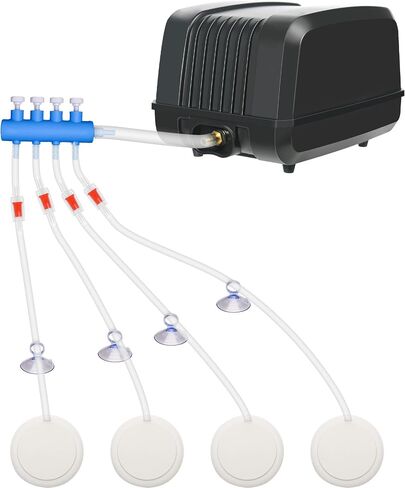 Aquarium Air Pump Kits, Adjustable Quiet Aerator 160GPH/260GPH/395GPH with Airstone Valve Tube in Saudi Arabia