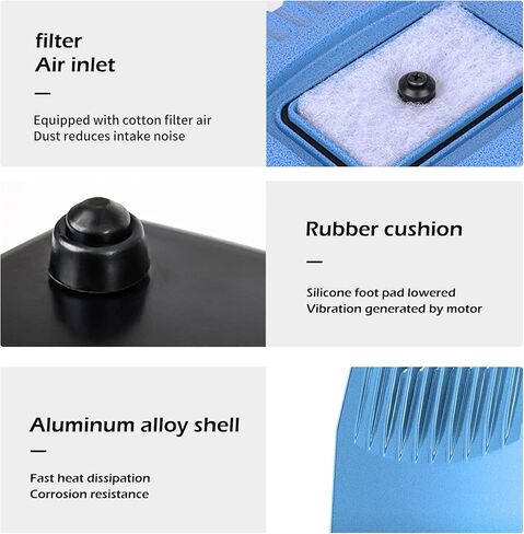 Aquarium Air Pump Kits, Adjustable Quiet Aerator 160GPH/260GPH/395GPH with Airstone Valve Tube in Saudi Arabia