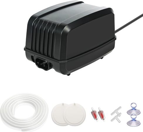 Aquarium Air Pump Kits, Adjustable Quiet Aerator 160GPH/260GPH/395GPH with Airstone Valve Tube in Saudi Arabia