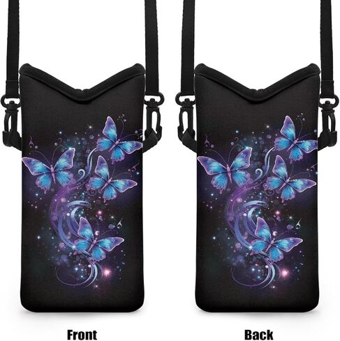 Neoprene Phone Bag Adjustable Crossbody Strap Mobile Protection Case Hook and Loop Fastener Phone Bag, 4 X 8 Inch in Kuwait