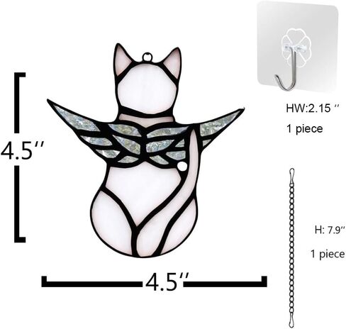 Angel Cat Figurine - Handcrafted Memorial Keepsake | Pet Loss Sympathy Gift | Elegant Angel Wings Design-White in Saudi Arabia
