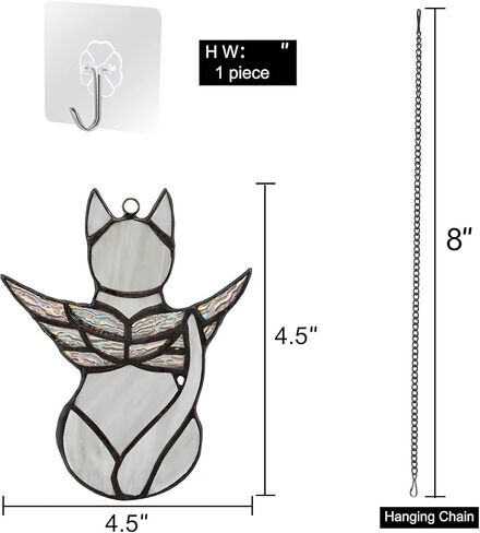Angel Cat Figurine - Handcrafted Memorial Keepsake | Pet Loss Sympathy Gift | Elegant Angel Wings Design-White in Saudi Arabia