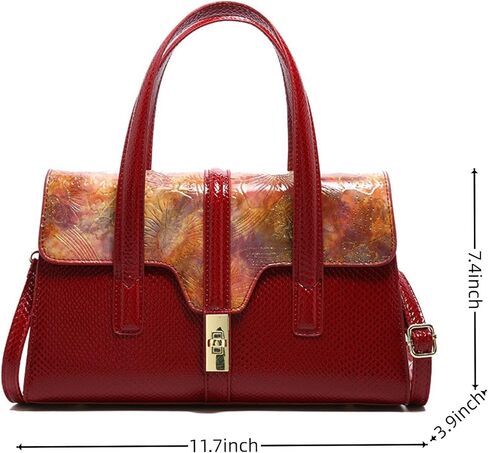 WIGUYUN حقيبة يد نسائية أنيقة للسهرة مصنوعة من جلد الثعبان بمقبض علوي ومحفظة بسلسلة كتف حقيبة عبر الجسم in Kuwait