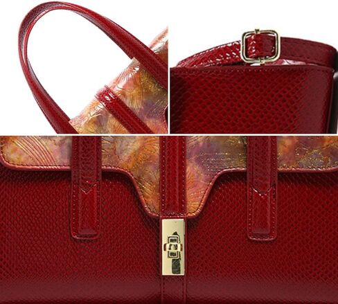 WIGUYUN حقيبة يد نسائية أنيقة للسهرة مصنوعة من جلد الثعبان بمقبض علوي ومحفظة بسلسلة كتف حقيبة عبر الجسم in Kuwait