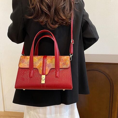 WIGUYUN حقيبة يد نسائية أنيقة للسهرة مصنوعة من جلد الثعبان بمقبض علوي ومحفظة بسلسلة كتف حقيبة عبر الجسم in Kuwait