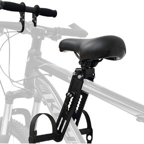 shouldbuy Kids Bike Seat Replacement with Handlebar,Detachable Front Mounted Child Bicycle Seat with Foot Pedals for Children 2~5 Years, Compatible with All Adult Mountain Bikes