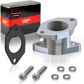 1PZ IM3-MA1 CNC Aluminum Carburetor Intake Manifold Boot Replacement for Yamaha Warrior 350 Wolverine YFM 350 YFM350 YFM350X YFM350FGX 87-04 ATV Quad 4Wheeler 1UY-13586-01-00 1UY-13586-02-00