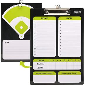 Xcello Sports Baseball Accessories: Line-Up Cards (70 Games), Dry Erase Hanging Clipboard, Scorebook w/Roster Sheet or Comprehensive Kit Featuring Line-Up Cards (35 Games), Clipboard and Scorebook