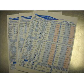 150 Triple Score Sheets Pads Cards