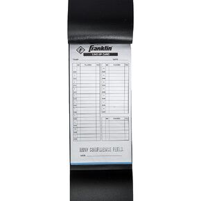 Franklin Sports MLB Baseball + Softball Lineup Cards - 25 Game Line Up Sheets Book + Holder for Coaches + Managers - Black