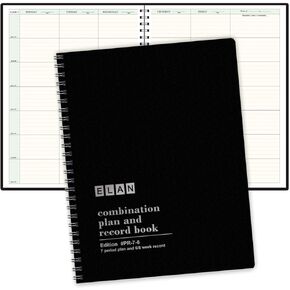 Elan Publishing Company Combination Plan and Record Book: One efficient 8-1/2" x 11" Book for Lesson Plans and Grades Combines W101 and R6080 - (PR7-6)