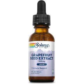 Solaray Grapefruit Seed Extract Liquid 100mg - Immune Support Supplement w/Antioxidants and Polyphenols - Gut Health and Digestion Support - 60-Day Guarantee, Lab Verified, Approx. 100 Serv, 1 FL OZ