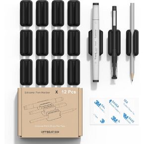 6 قطع من حامل الأقلام، مشبك قلم لاصق لمكتب مدرس الطلاب، منظم أقلام من السيليكون مناسب عالمي، حامل قلم تحديد ذو قبضة قوية لحافظة السبورة البيضاء للمكتب - سهل الإزالة، لا يترك بقايا in Kuwait