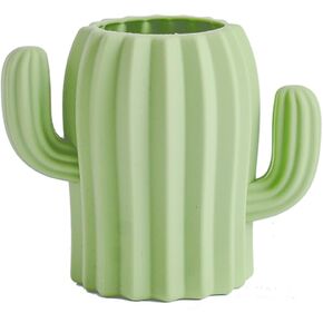 Silicone Pen Holder Cactus Pencil Holder Cute Pens Cup for Desk for Kids Office Decor Desk Accessories Pen Pot Desk Organizer (Dark Green)