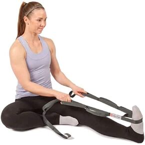 Body Sport Static Stretch Strap – Durable Woven Stretch Strap with Loops for Yoga and Home Gym Exercises – For Pre- and Post-Workout Stretching – Versatile Flexibility Stretch Strap for Men and Women