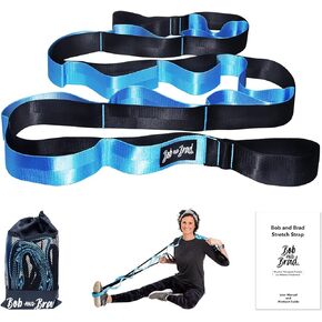 BOB AND BRAD Stretch Strap, 12 Loop Yoga Stretch Strap, Non-elastic Stretch Strap for Stretching, Physical Therapy, Pilates, Dance, Gymnastics, and Athletic Trainers with Carry Bag