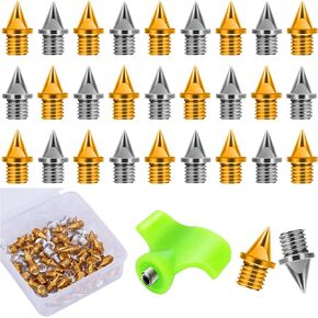 1/4 Inch Carbon Steel Track Spikes, 110 Pieces Lighter Weight Spikes Track Shoes Used for Track and Field Sprinting or Cross Country