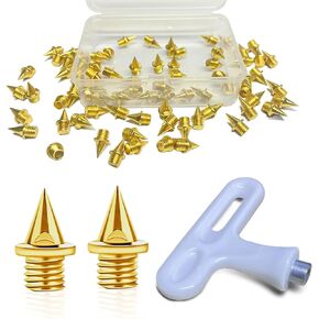 Track Spikes are Made of Steel and 1/4 Inch Pyramid Shaped, is a Replacement Worn Spikes for Sprint, Cross Country and Most Running Shoes, Instantly Restores Grip to Running Shoes.