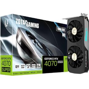 ZOTAC Gaming GeForce RTX 4070 Super Twin Edge OC DLSS 3 12GB GDDR6X 192-bit 21 Gbps PCIE 4.0 Compact Gaming Graphics Card, IceStorm 2.0 Advanced Cooling, Spectra RGB Lighting, ZT-D40720H-10M in Kuwait