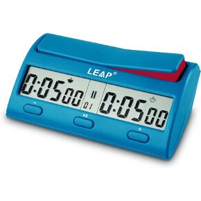 ساعة شطرنج LEAP، مؤقت شطرنج رقمي متقدم مع 7 أنواع و38 وضعًا لضبط التوقيت، بما في ذلك الحركات المقيدة للعد التنازلي الفردي أو المتعدد أو وظيفة الوقت